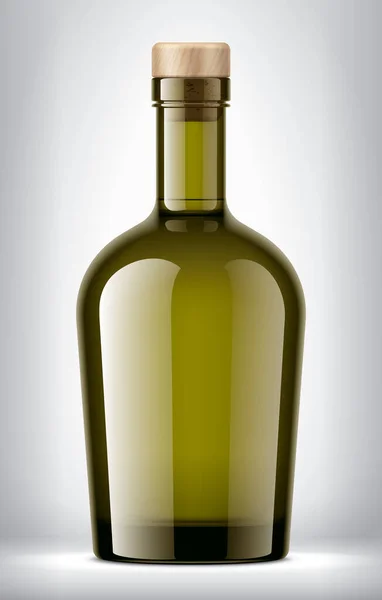 Farbe Glasflasche Auf Hintergrund Mit Kork — Stockfoto