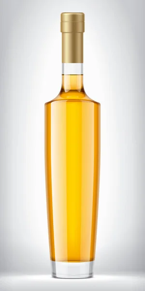 Bottiglia Vetro Sfondo Con Foglio — Foto Stock