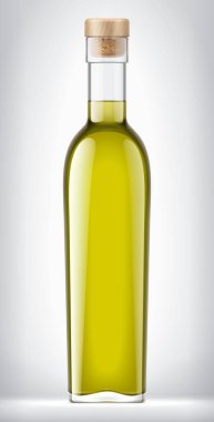 Arka planda mantarlı cam şişe. 