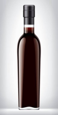 Arka planda folyo olan cam şişe. 