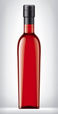 Arkaplanda Foil olan Renkli Cam Şişe. 