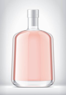 Arka planda folyo olan cam şişe. 