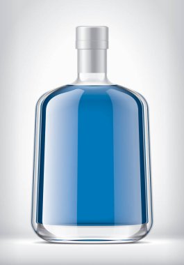 Arka planda folyo olan cam şişe. 