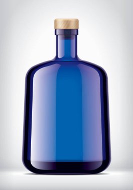 Arka planda tıpası olan renkli cam şişe. 