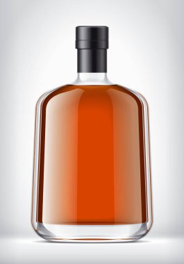 Arka planda folyo olan cam şişe. 