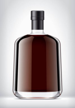 Arka planda folyo olan cam şişe. 