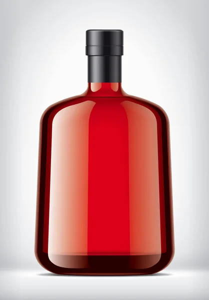 Farbe Glasflasche Mit Folie Auf Hintergrund — Stockfoto