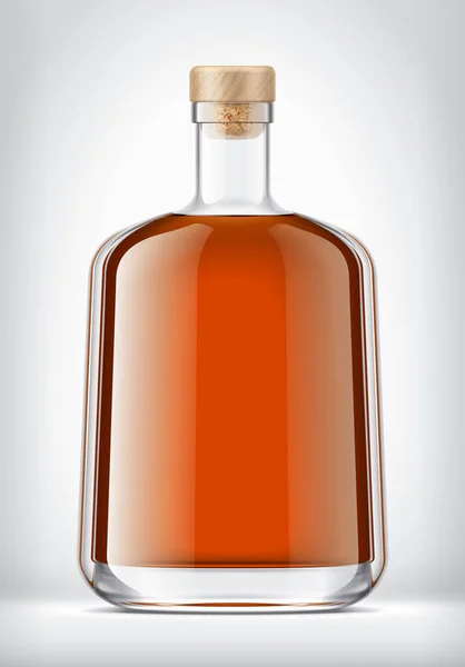 Glasflasche Mit Kork Auf Hintergrund — Stockfoto