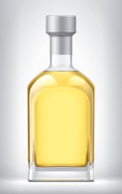 Arka planda Gümüş folyoyla cam şişe