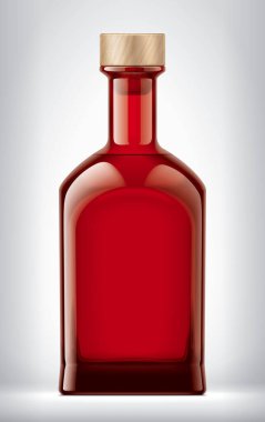 Mantarlı Renkli Cam Şişe