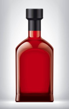 Foil ile arkaplanda Renkli Cam Şişe