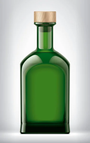 コルクを背景にしたカラーグラスボトル — ストック写真