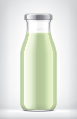 Arkaplanda Cam Şişe. 