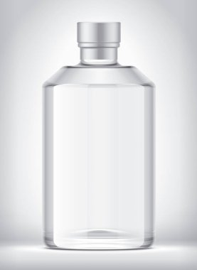 Foil ile Cam Şişe Arkaplanda. 