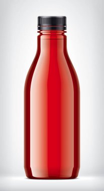 Arkaplanda renkli plastik şişe. 