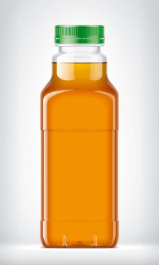 Arkaplanda plastik şişe.