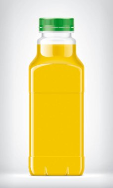 Arkaplanda plastik şişe.