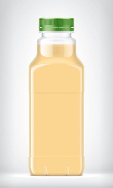 Arkaplanda plastik şişe.