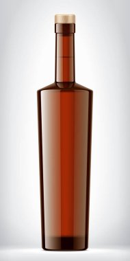 Mantarlı Renkli Cam Şişe. 