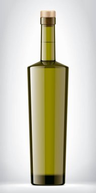 Mantarlı Renkli Cam Şişe. 