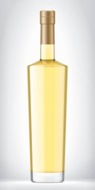 Foil ile Cam Şişe Arkaplanda. 