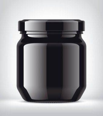 Arkaplanda Siyah Kavanoz. 