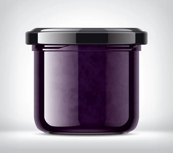 Glass Jar Currant Jam Background — Stock Photo, Image