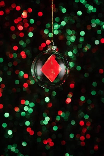 Vánoční ozdoba s poker hra lementu — Stock fotografie