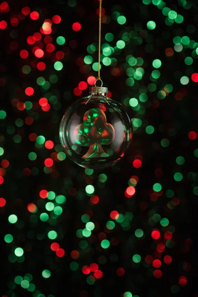 Christmas ornament with poker game lement — Stock Photo, Image