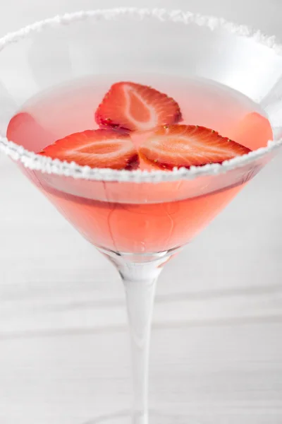 Färska hemgjorda strawberry margarita cocktails — Stockfoto