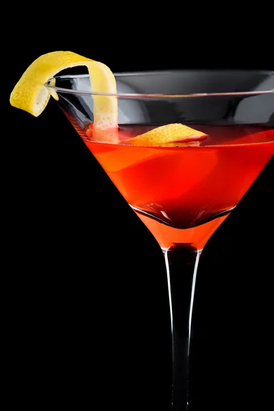 Cosmopolitan cosmo cocktails on black background — Stock Photo, Image