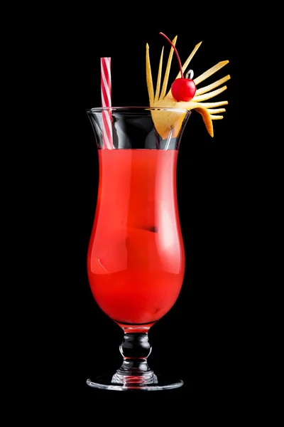 Singapore Sling cocktails on black background — Stock Photo, Image