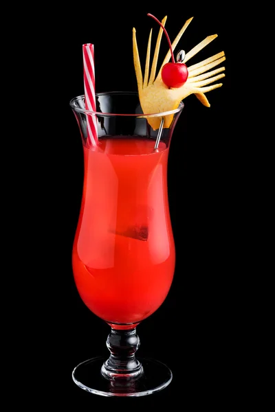 Singapore Sling cocktails on black background — Stock Photo, Image