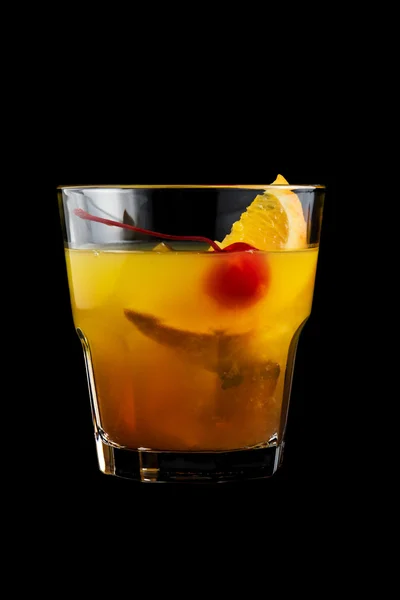 Mai Tai cocktails on black background — Stock Photo, Image