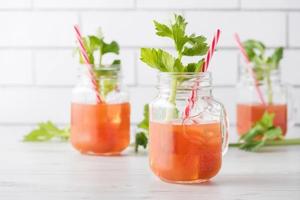 Fresh home made bloody mary cocktails — Stock Photo, Image