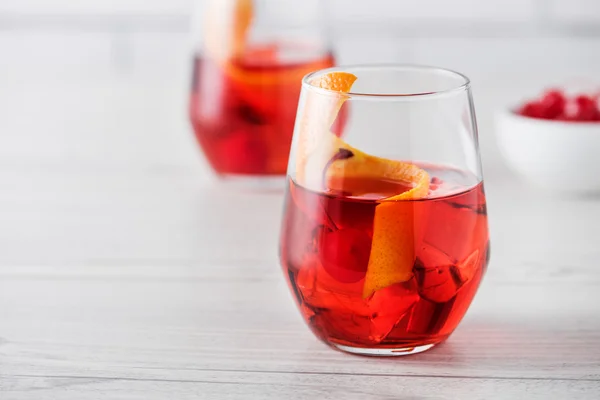 Fresh home made Negroni cocktails — Stock Photo, Image