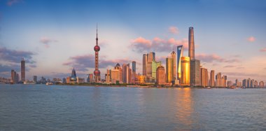 shanghai Pudong manzarası 