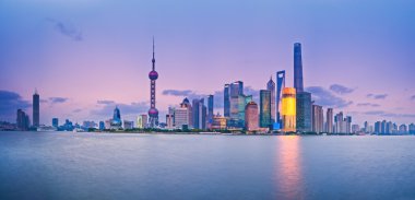 shanghai Pudong manzarası 