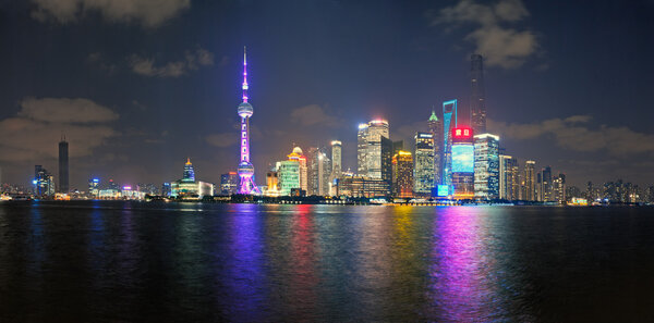China Shanghai Pudong district Skyline
