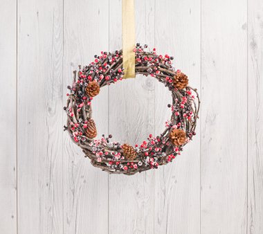 Sonbahar dekorasyonu ile gecici çelenk