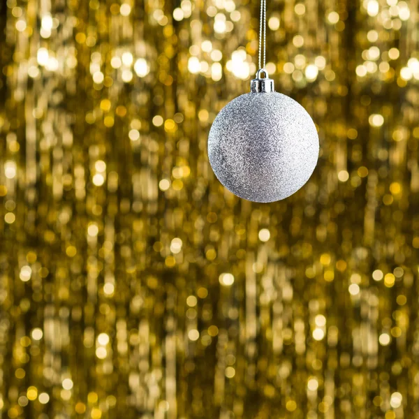Silver jul träd prydnad — Stockfoto