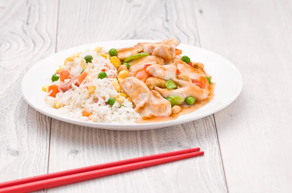 Chicken Cashew Rice dish — Stock Photo, Image