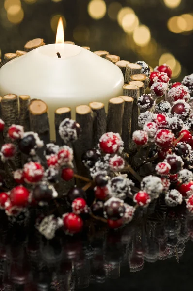 Na podzim zdobené svíčky — Stock fotografie