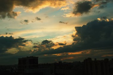 Manzaralı gökyüzü bulutu uçak gibi