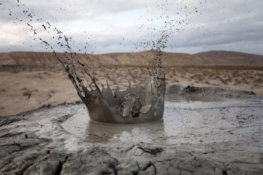mud slash vulcano, Gobustan, Azerbaijan clipart