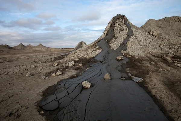 Bahenní vulcano, Gobustan, Ázerbájdžán Stock Snímky