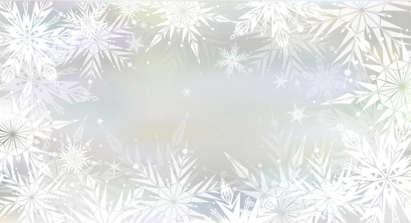 Fond de Noël avec de légers flocons de neige — Image vectorielle