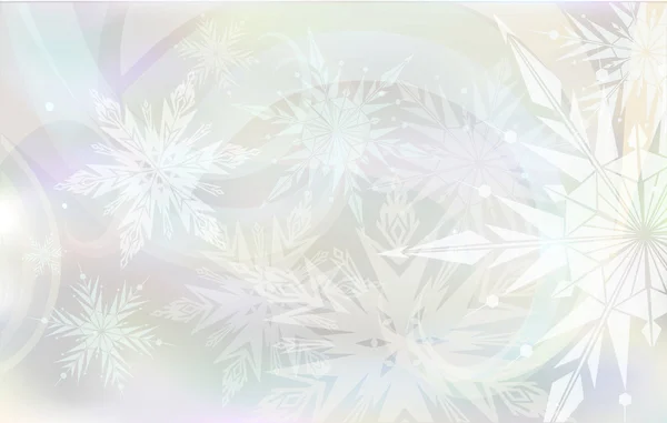 Christmas background with light snowflakes — Stock Vector