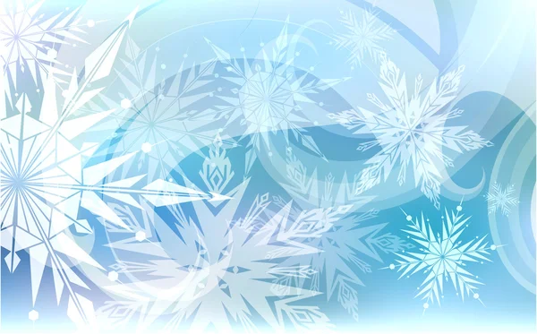 Fond de Noël lumière flocons de neige — Image vectorielle