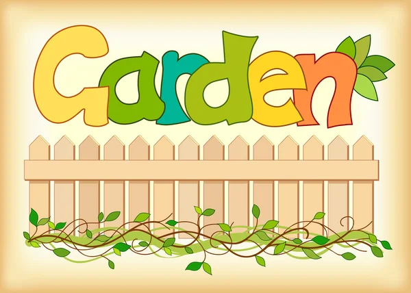 Beautiful image of the word garden — Stockvector